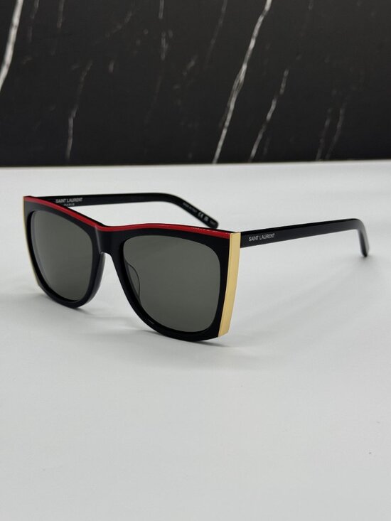 NEW SAINT LAURENT SL539 PALOMA 001 SUNGLASSES WOMEN BLACK/GRAY EYEWEAR main image 4